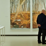 Mykolės tapybos parodos „Gamtovaizdis” fragmentas. Rūtos Petniūnaitės nuotr.