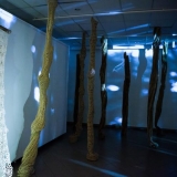 Sonatos Žiži kūrybos parodos „Faktūros. Jūra. Krantas. Miškas“ ekspozicijos fragmentas. Nerijaus Jankausko nuotr.