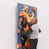 Virginijaus Viningo retrospektyvinė tapybos paroda „Trys dešimtmečiai“ iškeliauja į laisvę. Domo Rimeikos nuotr.