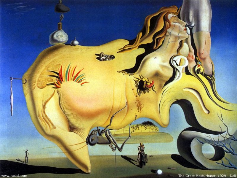 „Didysis masturbatorius“, 1929 m. Vienas iš pirmųjų Salvadoro Dali sukurtų siurrealistinių darbų.