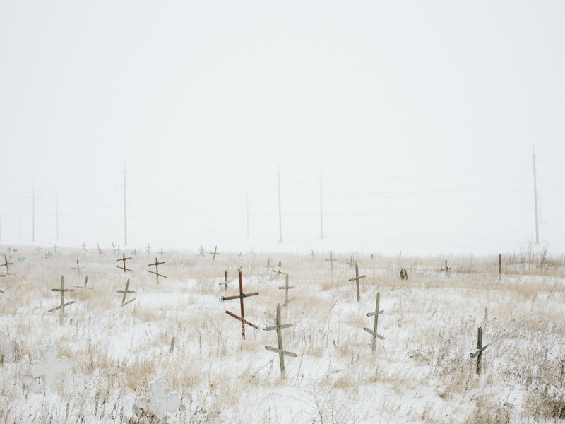 Unmarket graves, Belitskoe, Donetsk region, January 2015