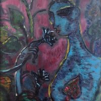 Svajūnas Armonas. Juodosios lelijos skynimas. 2011 m. Aliejus, drobė, 50 X 40 cm.