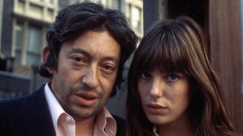 Muzikantas Serge’as Gainsbourgas ir aktorė Jane Birkin.