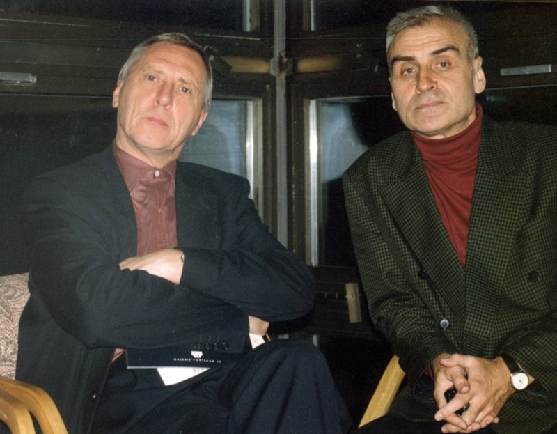 Susitikimas su režisieriumi Peteriu Greenaway’umi 1999 m.  Asmeninio archyvo nuotr.