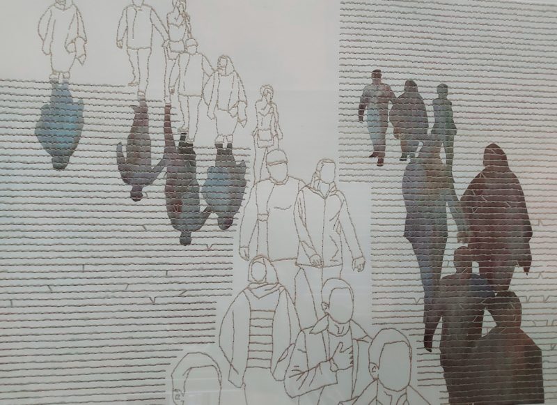 Girmantas Rudokas. Ateinantys I. Akvarelė, autorinė technika, popierius, 80x110 cm, 2021 m.